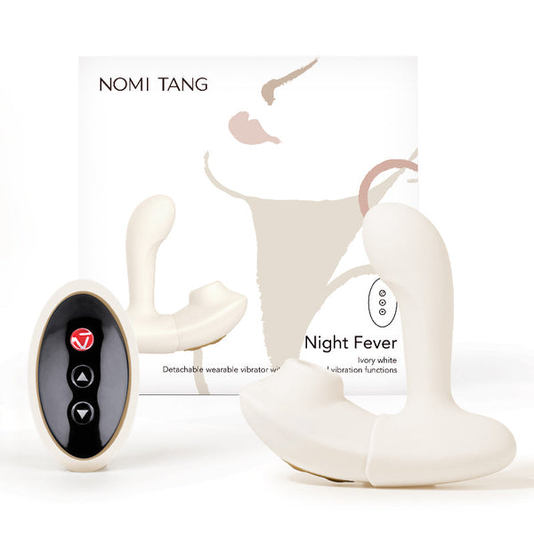 Nomi Tang(德國) Night Fever 遊伴 2合1 穿戴式震動器 白色 - 18HK