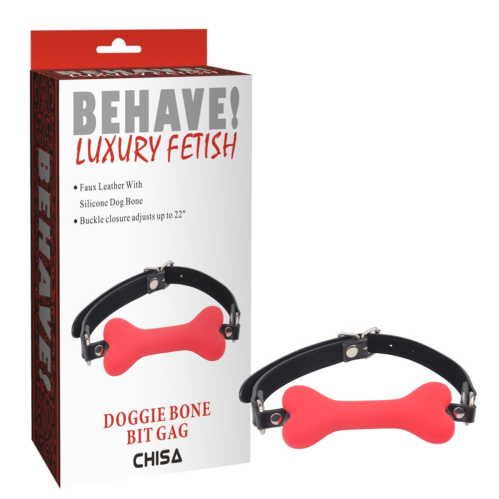 CHISA - Doggle Bone Bit Gag 狗骨口枷 - 紅色 - 18HK
