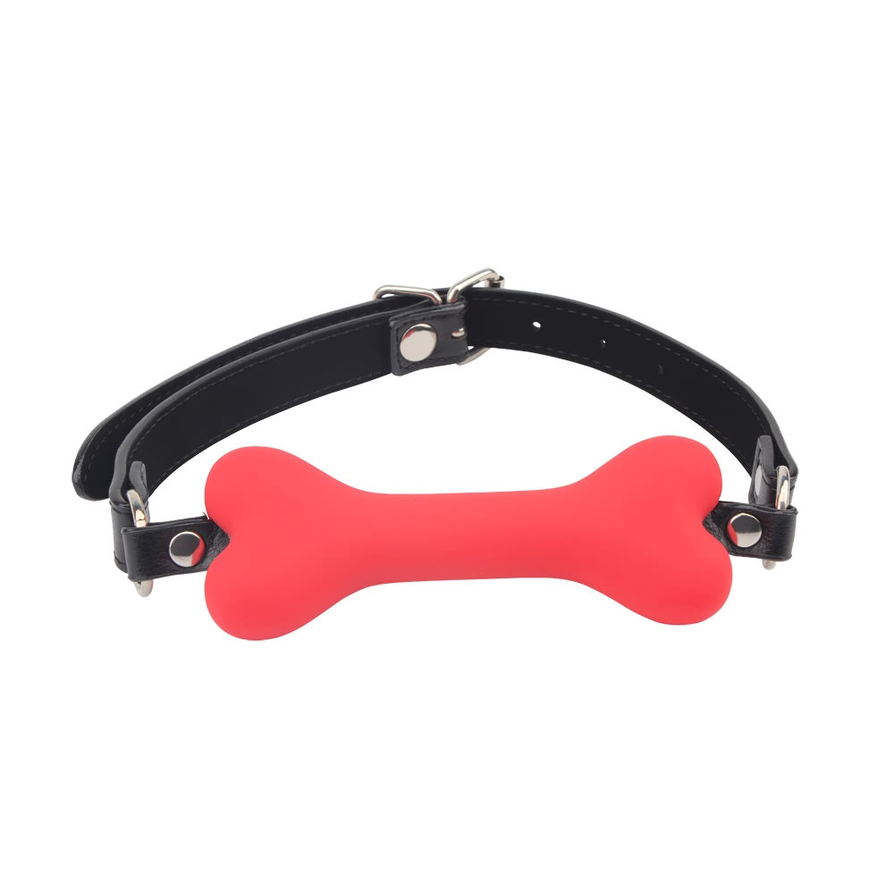 CHISA - Doggle Bone Bit Gag 狗骨口枷 - 紅色 - 18HK