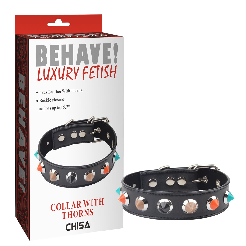 CHISA - Collar with Thorns 窩釘項圈 黑色 - 18HK