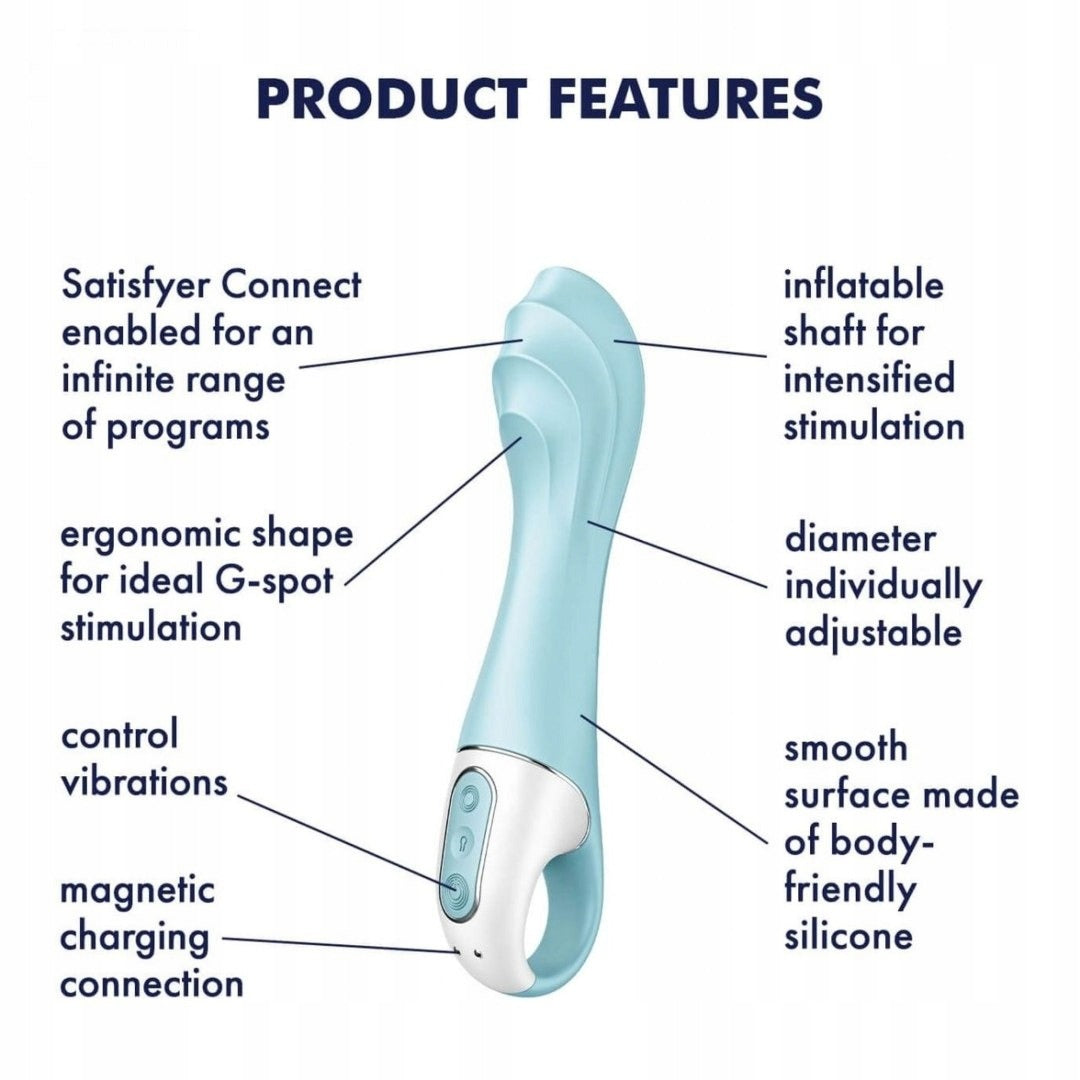 Satisfyer(德國) Air Pump Vibrator 5+ 膨脹擴張G點震動棒 - 18HK