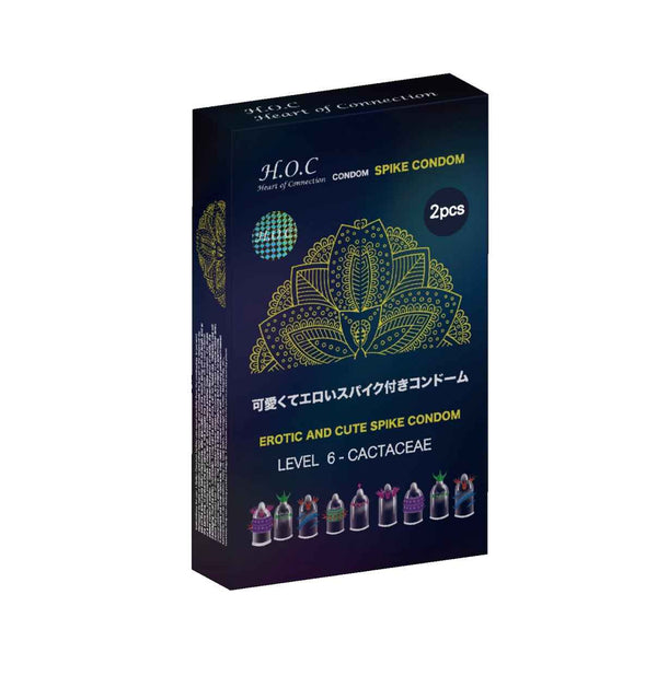 HOC – Spike Condom - Level 6 - CACTACEAE 刺激型丁丁套 (2片裝)