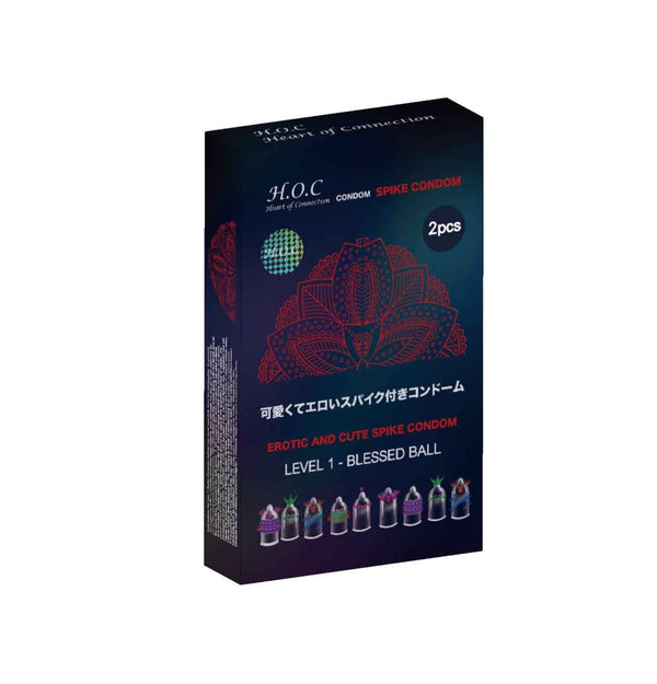 HOC - Spike Condom - Level 1 - BLESSING BALL 刺激型丁丁套 (2片裝)