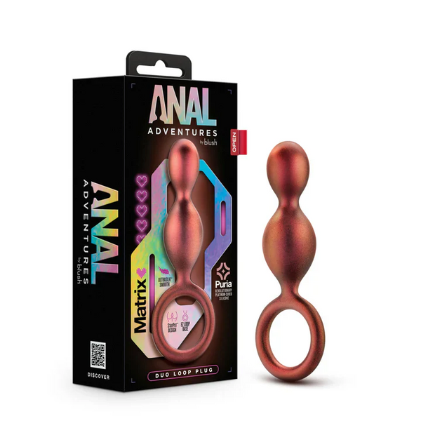 Blush(美國) Anal Adventures Matrix - Duo Loop Copper 5.25寸古銅色矽膠後庭塞肛門塞