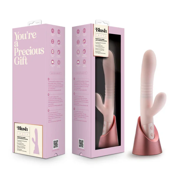 Blush(美國) Fraya 9.5” G Spot Silicone Rabbit Vibrator – G點兔子伸縮震動棒