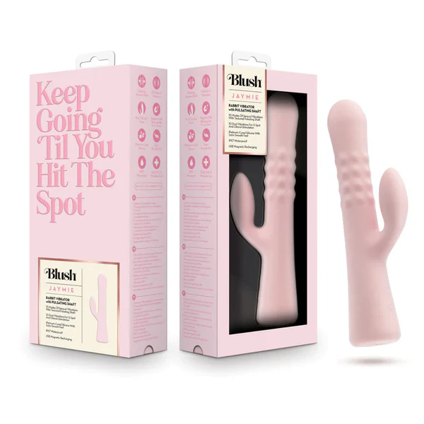 Blush(美國) Jaymie 9.25” G Spot Rabbit Vibrator – G點兔子轉動震動棒 粉色