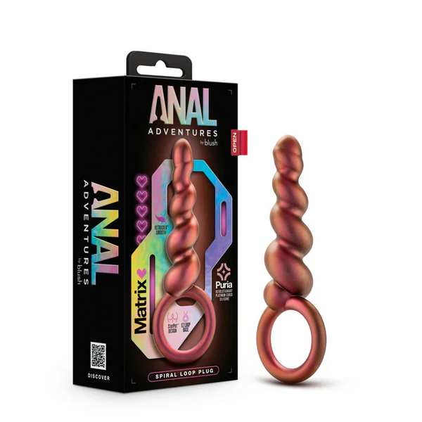 Blush(美國) Anal Adventures Matrix - Spiral Loop Copper 5.25寸 古銅色矽膠後庭塞肛門塞